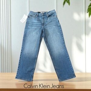 Calvin Klein Jeans, High Rise Straight Jeans, Size 31, Blue